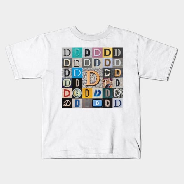 Nick's Type Art: D Kids T-Shirt by Nick Verburgt